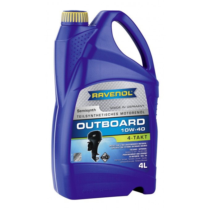 Моторное масло RAVENOL Outboardoil 4T 10W40 4л 100000415417