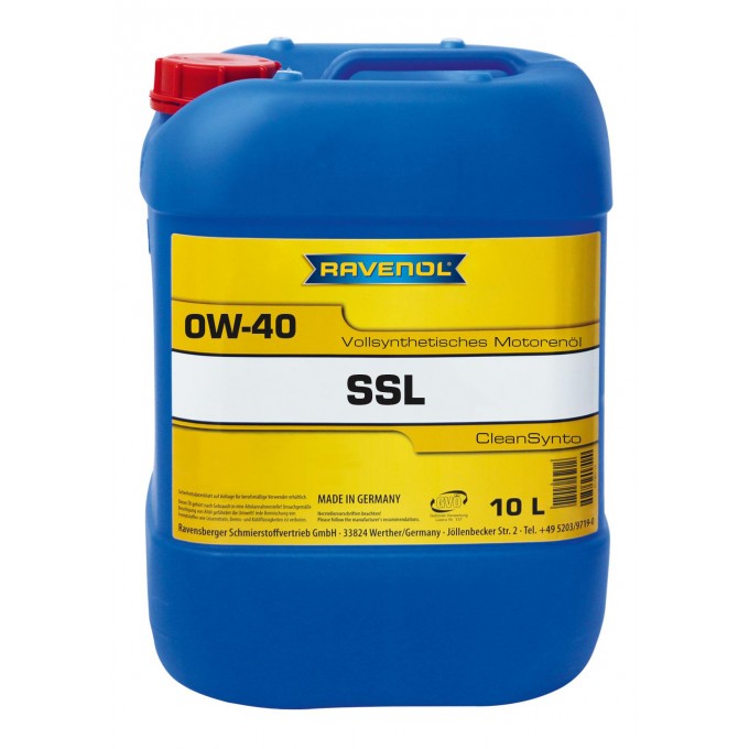 Моторное масло RAVENOL SSL 0W40 10л 100000415446