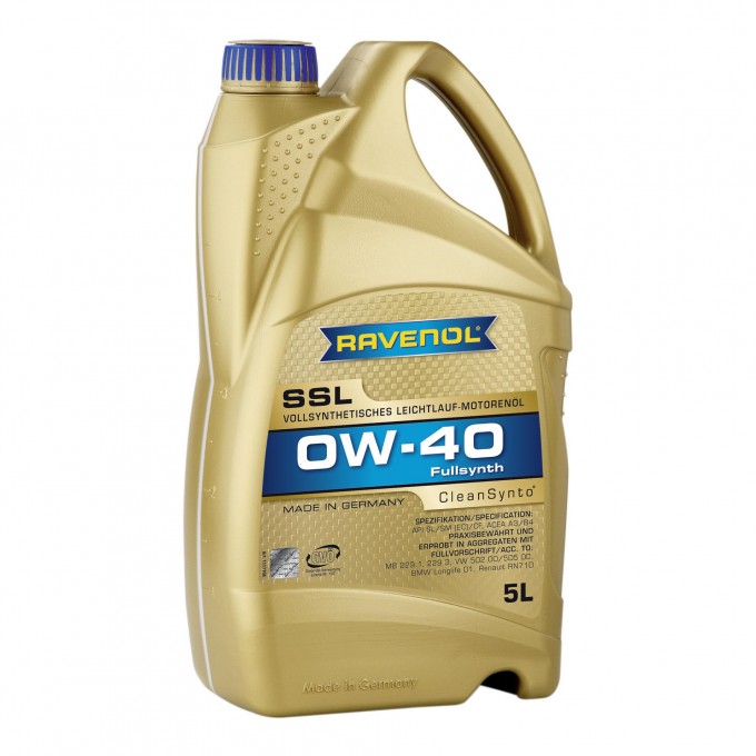 Моторное масло RAVENOL SSL NeW 0W40 5л 100000415471