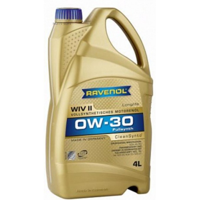 Моторное Масло RAVENOL Wiv Ii Sae 0W30 New 4л 111110100401999