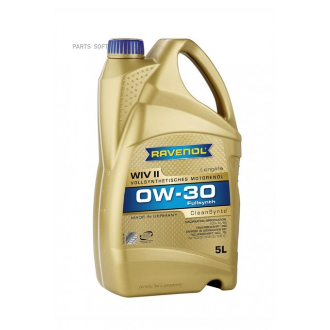 Моторное Масло RAVENOL Wiv Ii Sae 0W30 New 5л 111110100501999