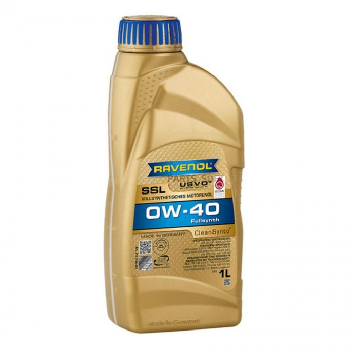 Моторное масло RAVENOL синтетическое 0w40 Ssl 1л 1111108001