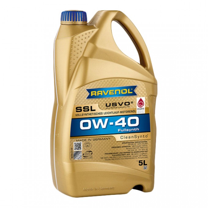 Моторное масло RAVENOL синтетическое Super Synthetik Oel Ssl Sae 0W40 5л 1111108005