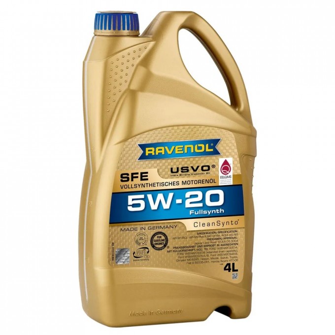 Моторное масло RAVENOL синтетическое SFE 5W20 4л 1111110004