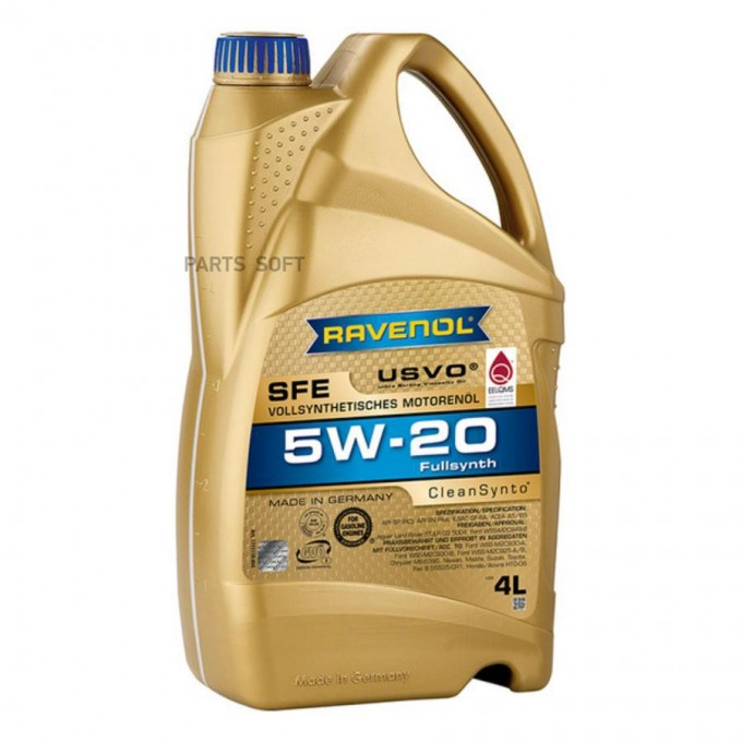 Моторное масло RAVENOL Super Fuel Economy SFE SAE 5W20 4л 111111000401999