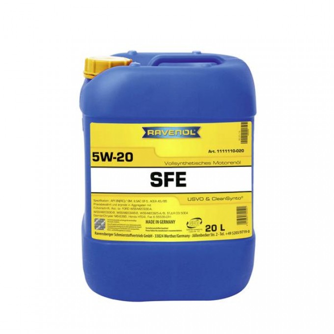 Моторное масло RAVENOL Super Fuel Economy SFE SAE 5W-20 ( 10л) new 111111001001999