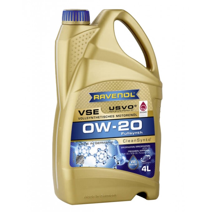 Моторное масло RAVENOL синтетическое Vse 0W20 4л 1111112004