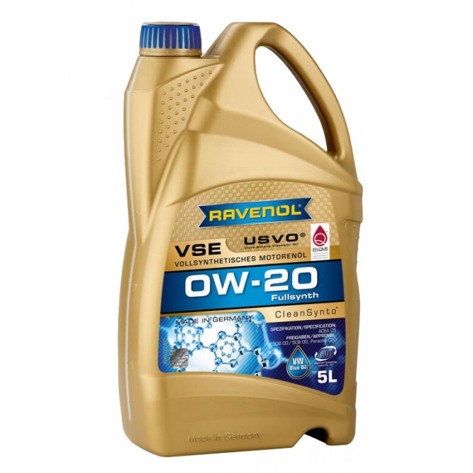 Моторное масло RAVENOL синтетическое Vse 0W20 5л 1111112005