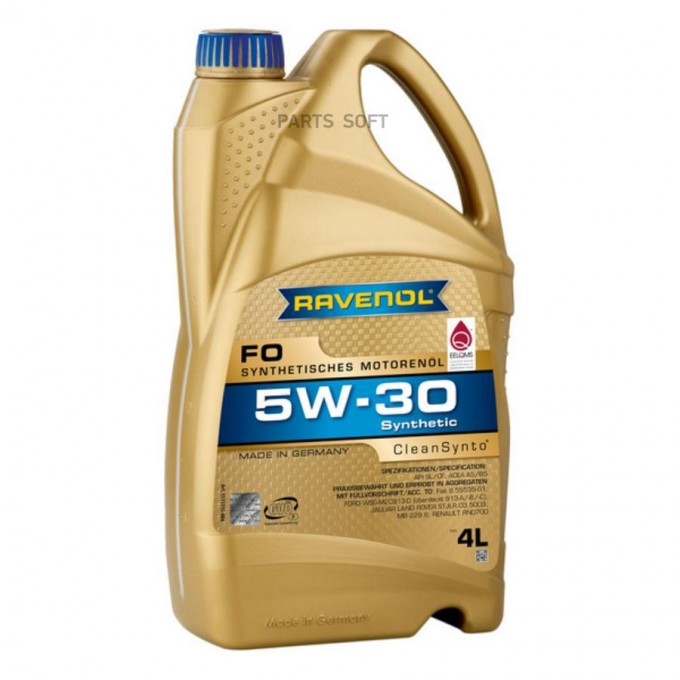 Моторное масло RAVENOL синтетическое FO 5W30 4л 1111115004