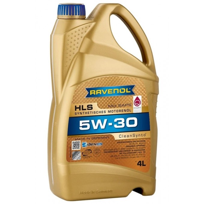 Моторное масло RAVENOL синтетическое HLS 5W30 4л 1111119004