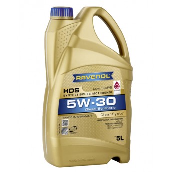 Моторное масло RAVENOL синтетическое Hds 5W30 5л