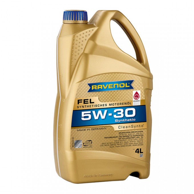 Моторное масло RAVENOL FEL SAE 5W30 new 4л 111112300401999