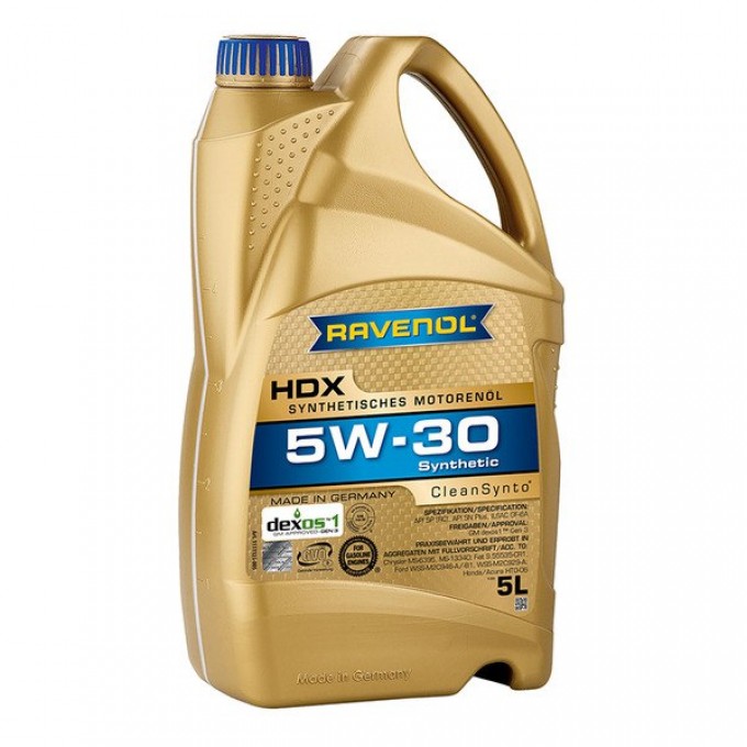 Моторное масло RAVENOL HDX SAE 5W30 5л 1111125-005-01-999