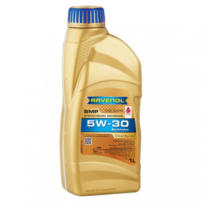 Моторное масло RAVENOL синтетическое 5W30 Smp 1л 1111126001