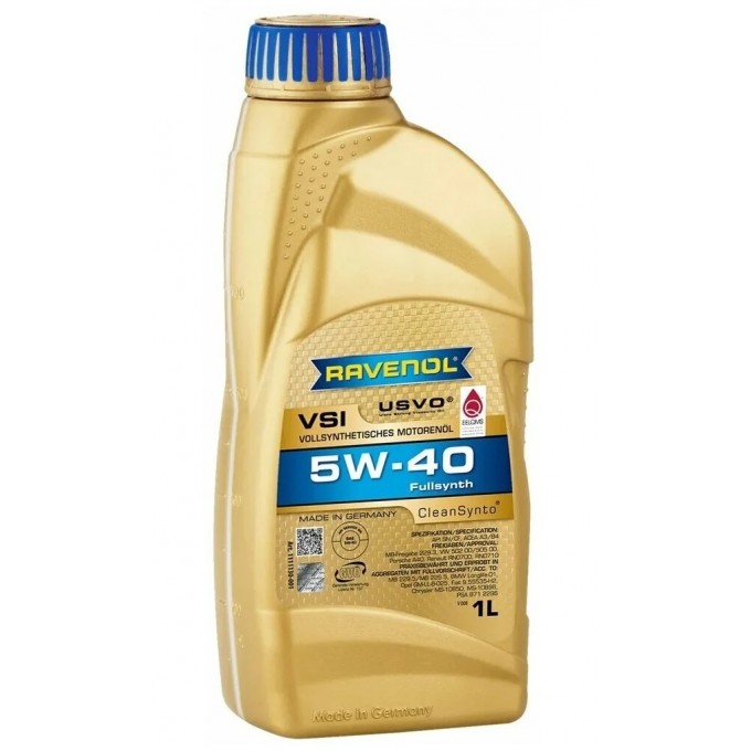 Моторное масло RAVENOL синтетическое 5W40 VSI 1л 1111130001