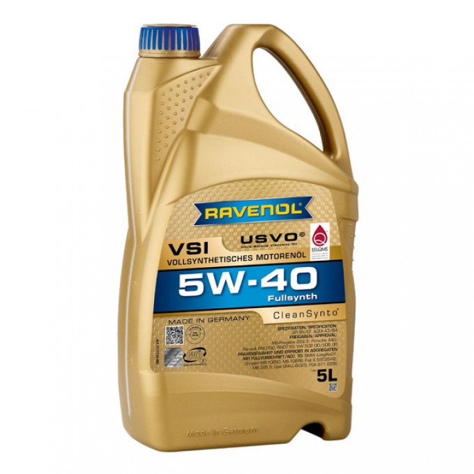 Моторное масло RAVENOL VSI SAE 5W40 new 5л 111113000501999