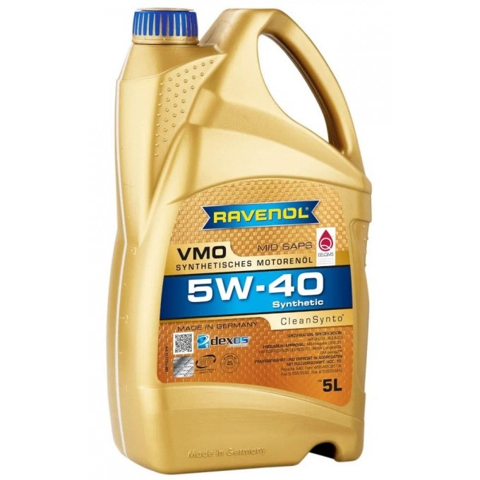 Моторное масло RAVENOL синтетическое Vmo 5w40 5л 1111133005