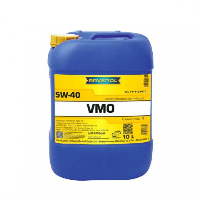 Моторное масло RAVENOL VMO SAE 5W40 new 10л 111113301001999