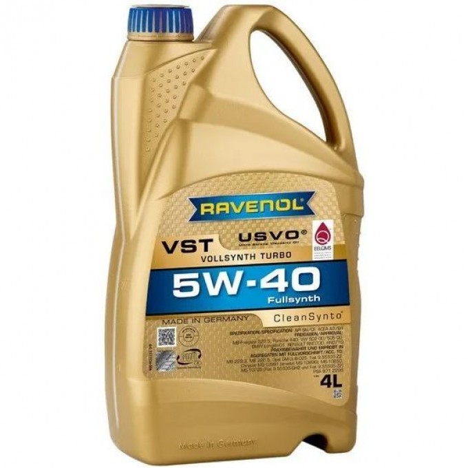 Моторное масло RAVENOL синтетическое 5W40 VST 4л 1111136004