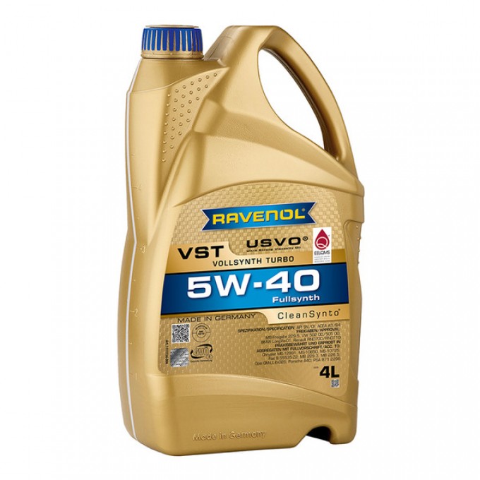 Моторное масло RAVENOL VST SAE 5W40 new 4л 111113600401999