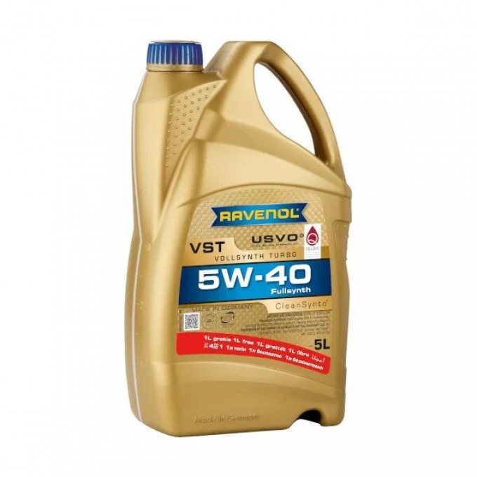 Моторное масло RAVENOL VST 4+1 5W40 5л 111113600501A1R