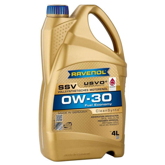 Моторное масло RAVENOL синтетическое Ssv 0W30 4л 1111145004