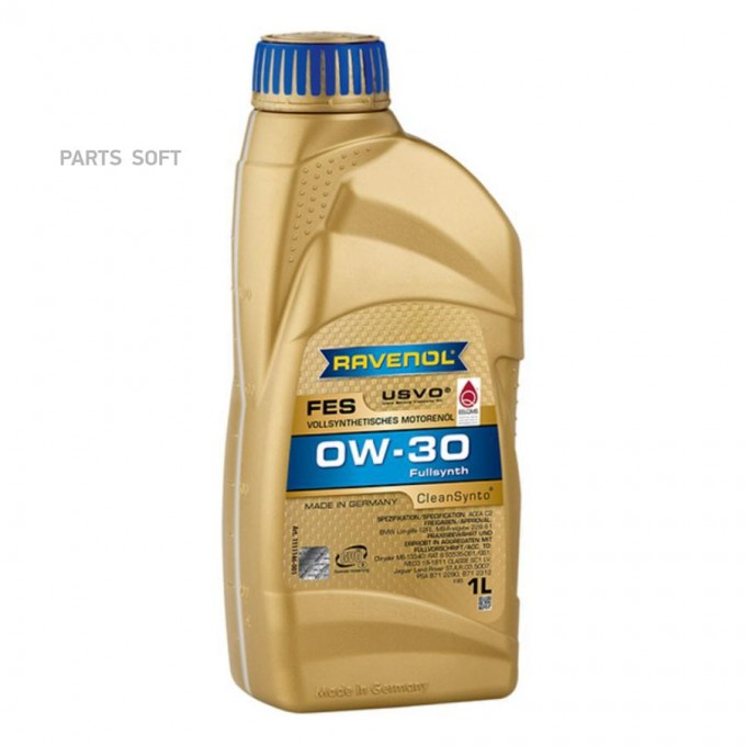 Моторное масло RAVENOL синтетическое FES 0W30 1л 1111146001