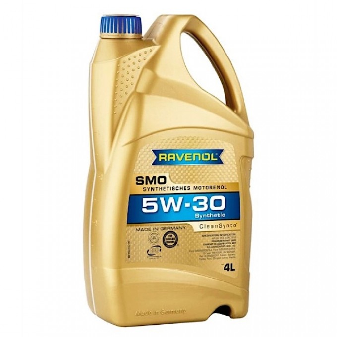 Моторное масло RAVENOL синтетическое 5W30 smo 4л 1111151004