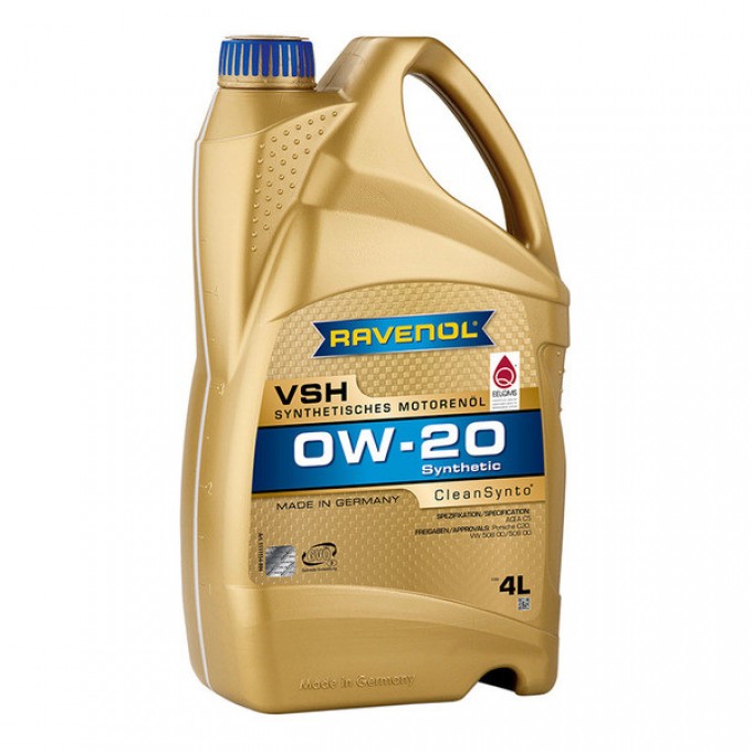 Моторное масло RAVENOL VSH SAE 0W20 4л 111115400401999