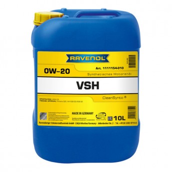 Моторное масло RAVENOL VSH SAE 0W20 10л