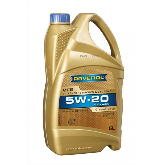 Моторное масло RAVENOL VFE SAE 5W20 new 5л 111131100501999