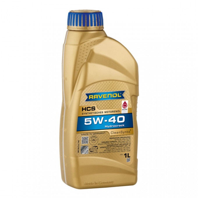 Моторное масло RAVENOL HCS SAE 5W40 new 1л 111210500101999