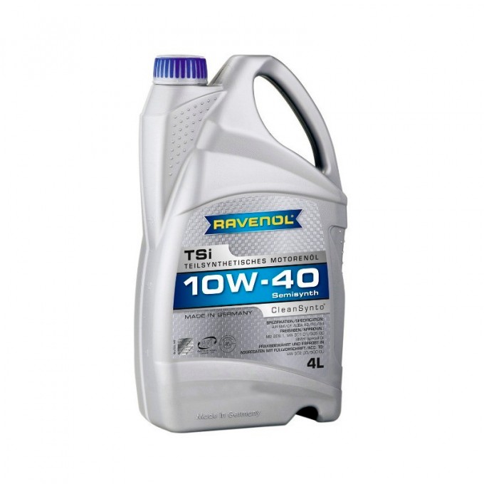 Моторное масло RAVENOL полусинтетическое TSI 10W40 4л 1112110004