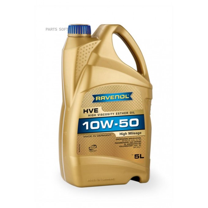 Моторное масло RAVENOL HVE High Viscosity Ester Oil SAE10W-50 ( 5л) new 111510100501999