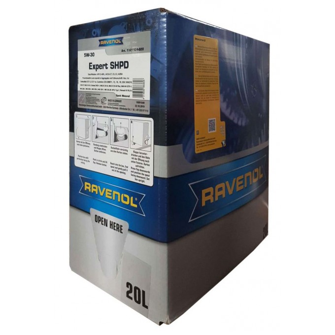 Моторное масло RAVENOL синтетическое Expert Shpd 5W30 20л 1121104B20