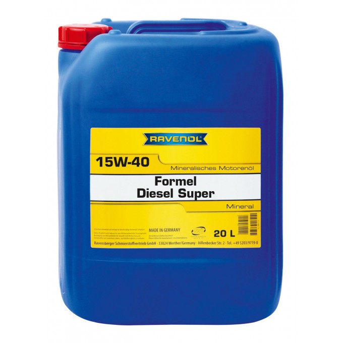 Моторное масло RAVENOL Formel Super Diesel NeW 15W40 20л 112321502001999