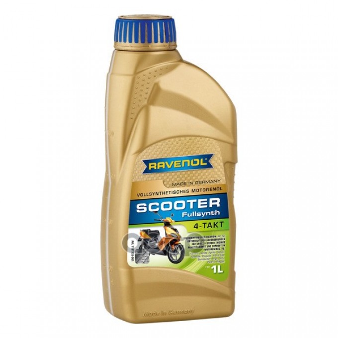 Моторное масло RAVENOL синтетическое 4Т Scooter 5W40 Sn 1л 115115500101999