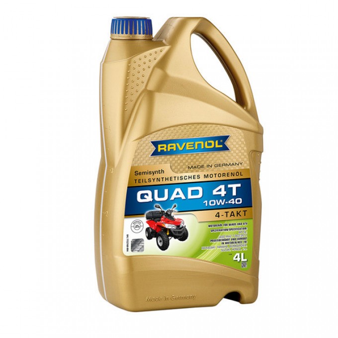 Моторное масло 4-х тактное RAVENOL Quad 10W-40 4 л 1152160-004-01-999