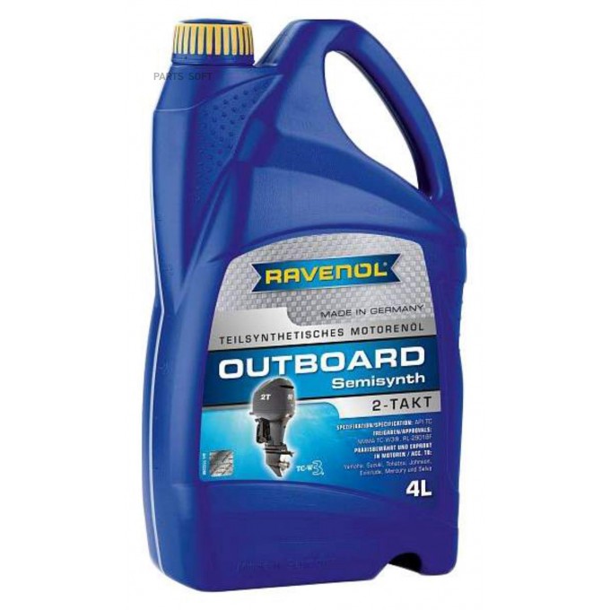 Моторное масло RAVENOL Outboardoel 2T teilsynth new 4л 115220000401999