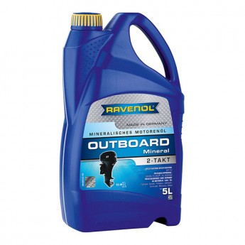 Моторное масло RAVENOL для 2Т лод.моторов Outboard 2T Mineral new 5л