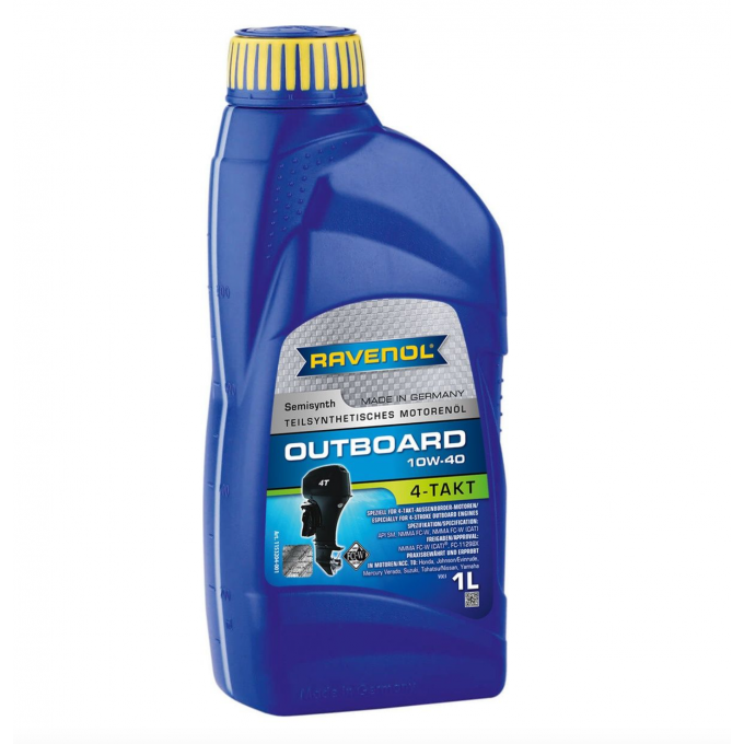 Моторное масло RAVENOL outboardoel 4t sae 10w40 new 1л 115320400101999