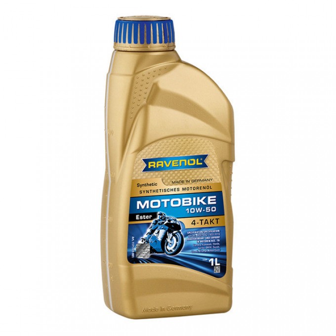 Моторное масло 4-х тактное RAVENOL Motobike 4-T Ester 10W-50 1 л 1171103-001-01-999