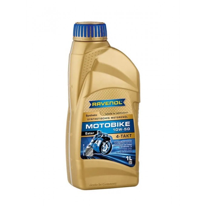 Моторное масло RAVENOL синтетическое 10w50 Motobike 4-T Ester 1л 1171103001