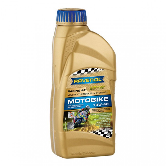 Моторное масло 4-х тактное RAVENOL Racing 4-T Motobike 10W-40 1 л 1171106-001-01-999