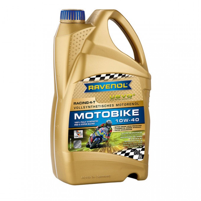 Моторное масло 4-х тактное RAVENOL Racing 4-T Motobike 10W-40 4 л 1171106-004-01-999