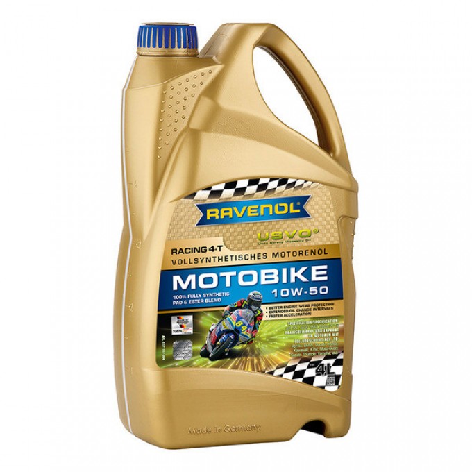 Моторное масло 4-х тактное RAVENOL Racing 4-T Motobike 10W-50 4 л 1171107-004-01-999