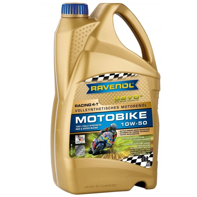 Моторное масло RAVENOL Racing 4-T Motobike SAE 10W50 4л 117110700401999