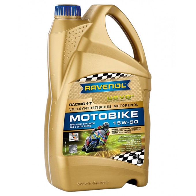 Моторное Масло RAVENOL Racing 4-T Motobike Sae 15W-50 (4Л) 117110900401999