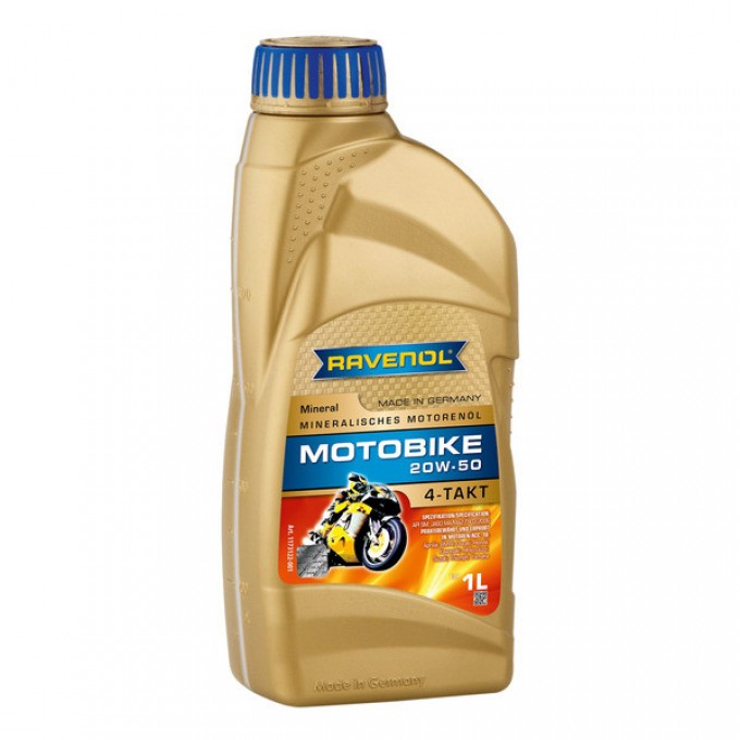 Моторное масло 4-х тактное RAVENOL Motobike 20W-50 1 л 1173122-001-01-999