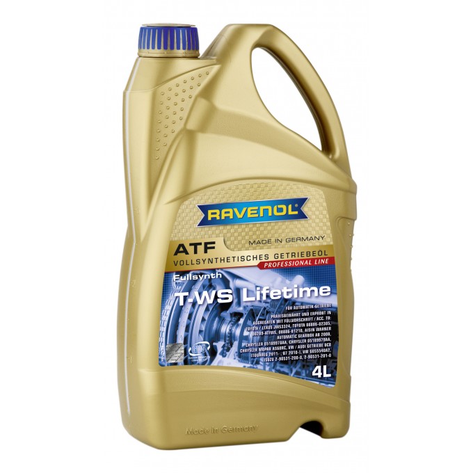 Трансмиссионное масло RAVENOL ATF T-WS Lifetime 121110600401999